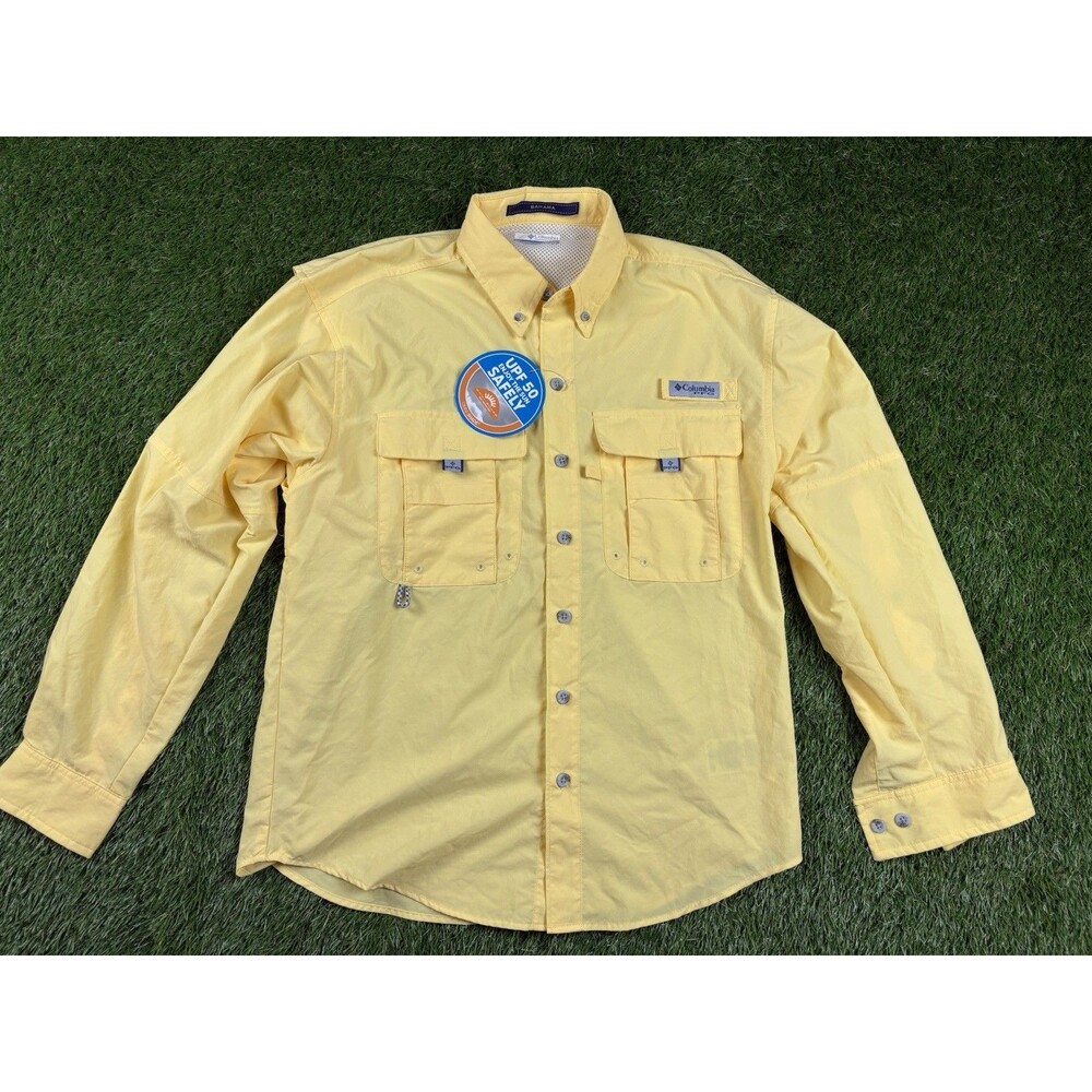 NWT Columbia Bahama Men’s Vented Omni Shade Long Sleeve Button Down Shirt XXS